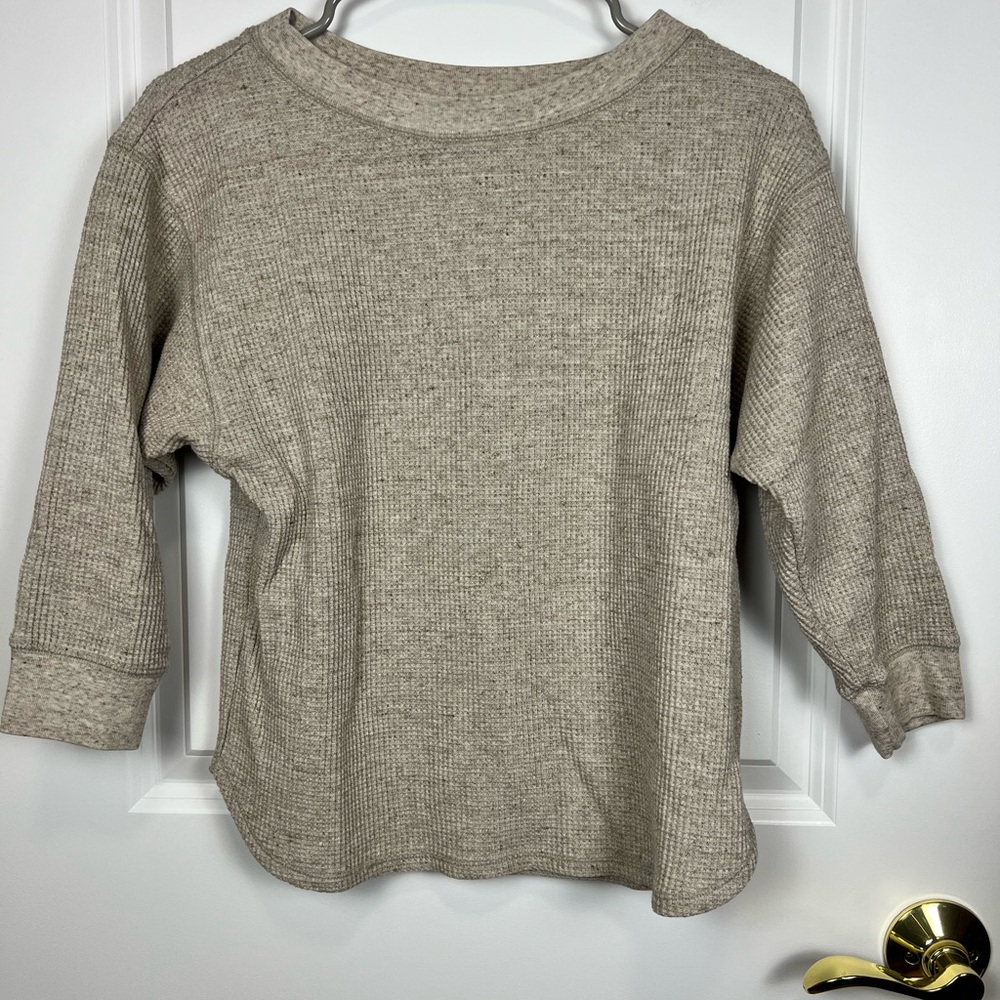 Uniqlo Oatmeal 3/4 Sleeve Tee